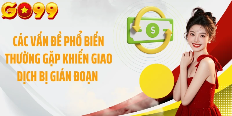 Các vấn đề phổ biến thường gặp khiến giao dịch bị gián đoạn 